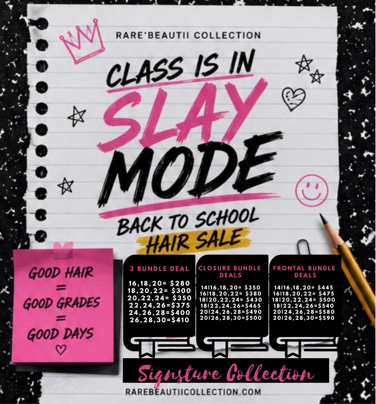 Back to School Frontal Deal- Signature Collection